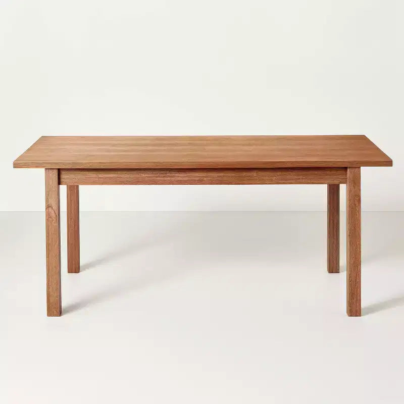 Table à manger rectangulaire en bois à plateau latté | Style Ferme