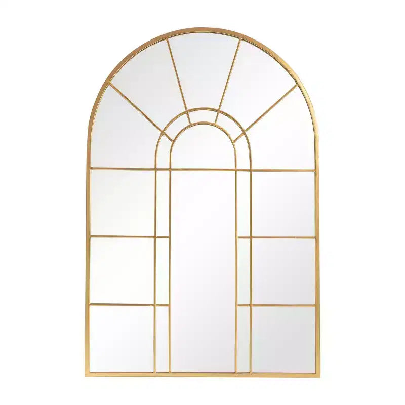 Miroir Mural Décoratif Motif Fenêtre Cadre Métallique