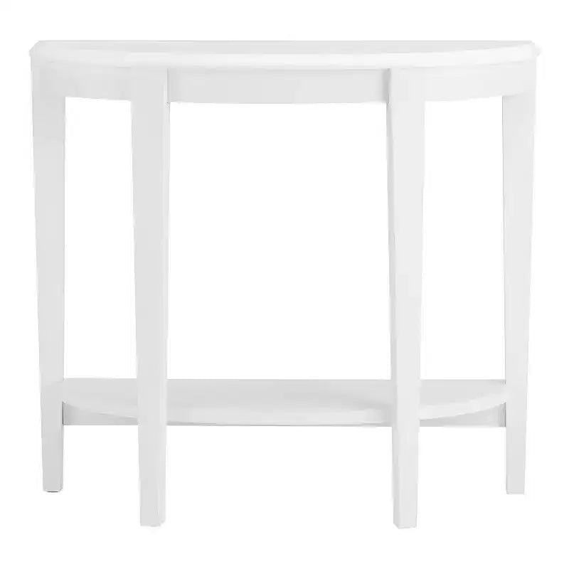 Console demi-lune 36" avec étagère | Style transitionnel