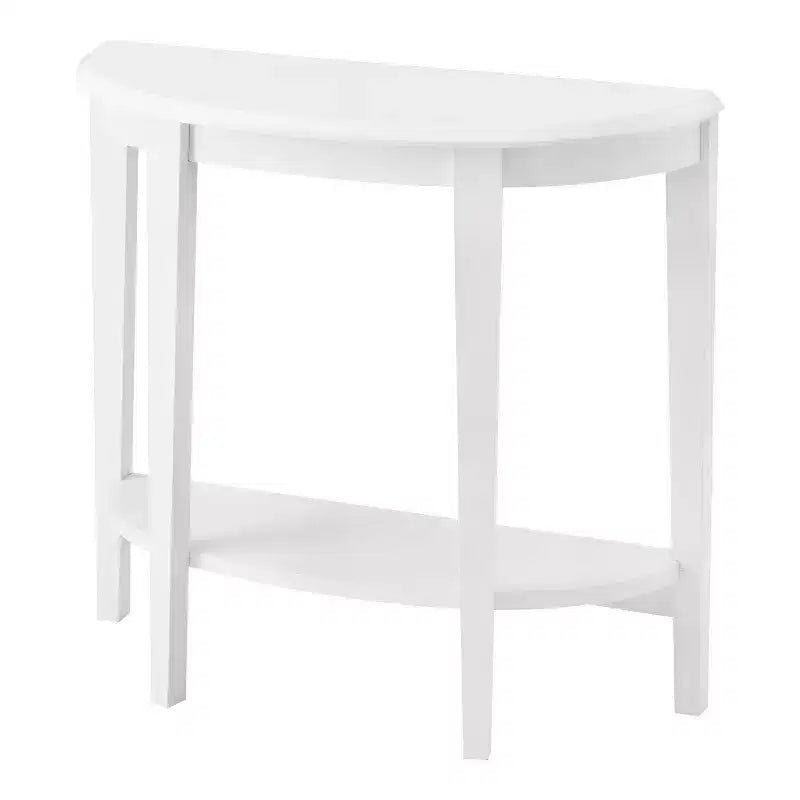 Console demi-lune 36" avec étagère | Style transitionnel