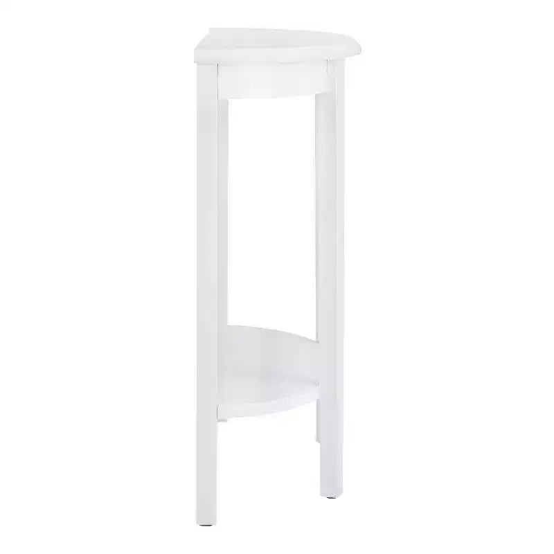 Console demi-lune 36" avec étagère | Style transitionnel