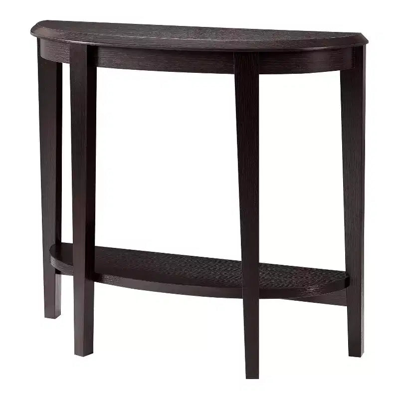 Console demi-lune 36" avec étagère | Style transitionnel