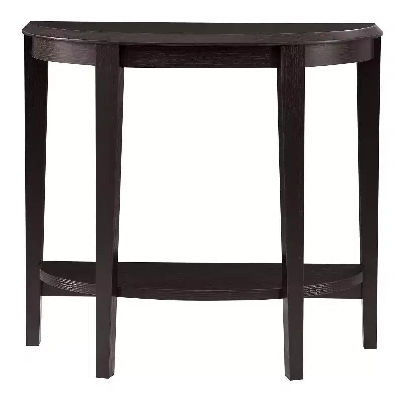Console demi-lune 36" avec étagère | Style transitionnel