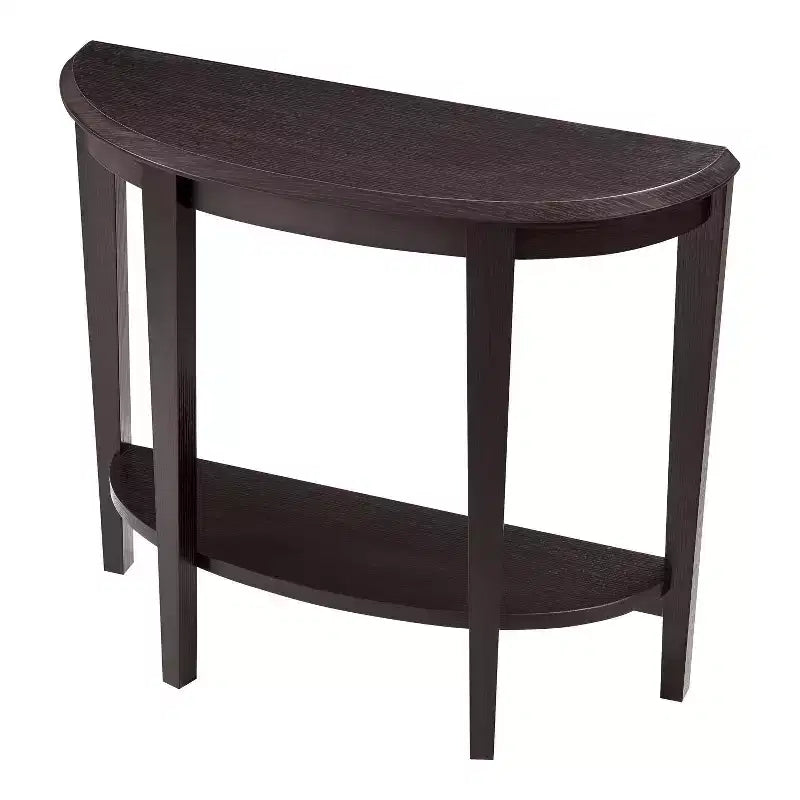 Console demi-lune 36" avec étagère | Style transitionnel
