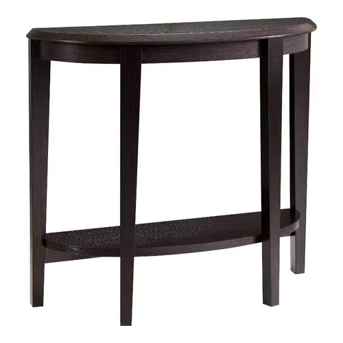 24/7 Shop At Home 36 Heartrhythm Transitional Half Moon Console Table with Shelf