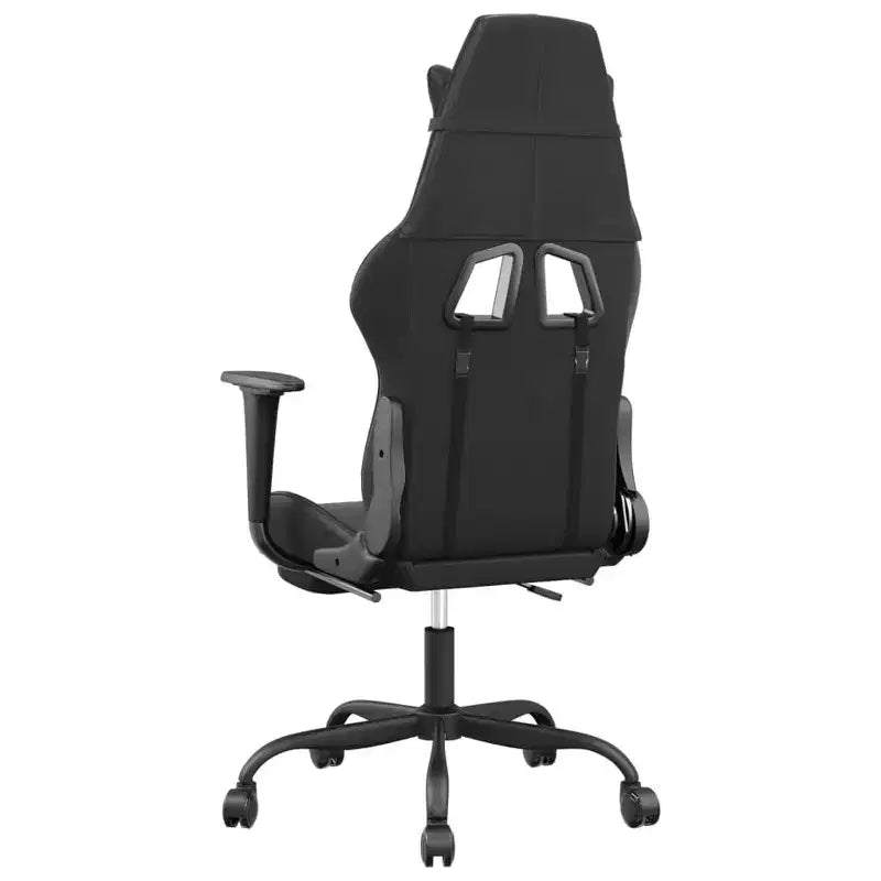 Fauteuil de massage gaming avec repose-pieds | Similicuir noir