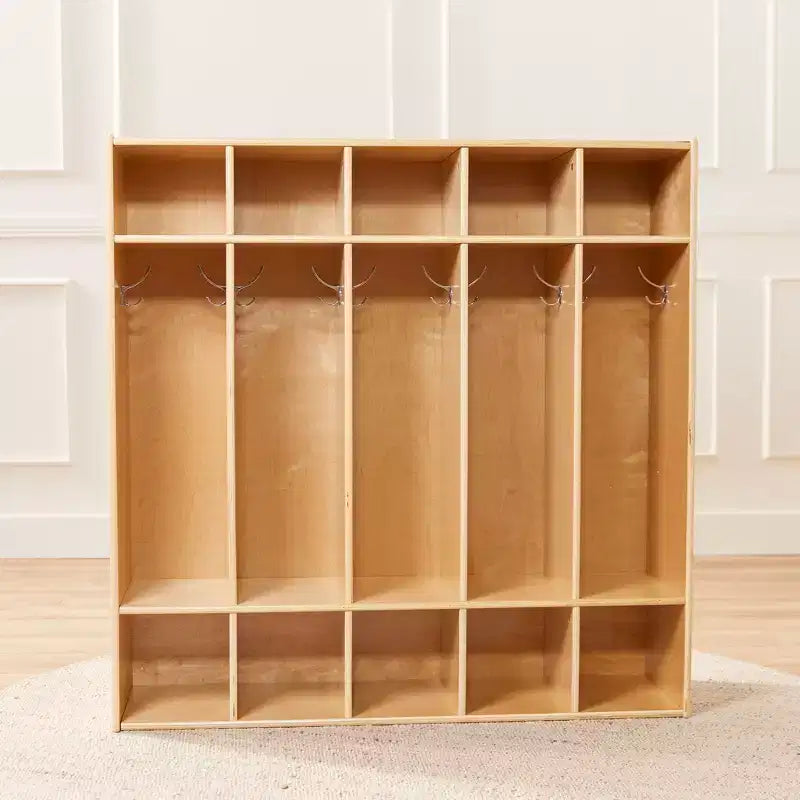 Vestiaire à 5 sections avec rangement à casiers | Mobilier de salle de classe